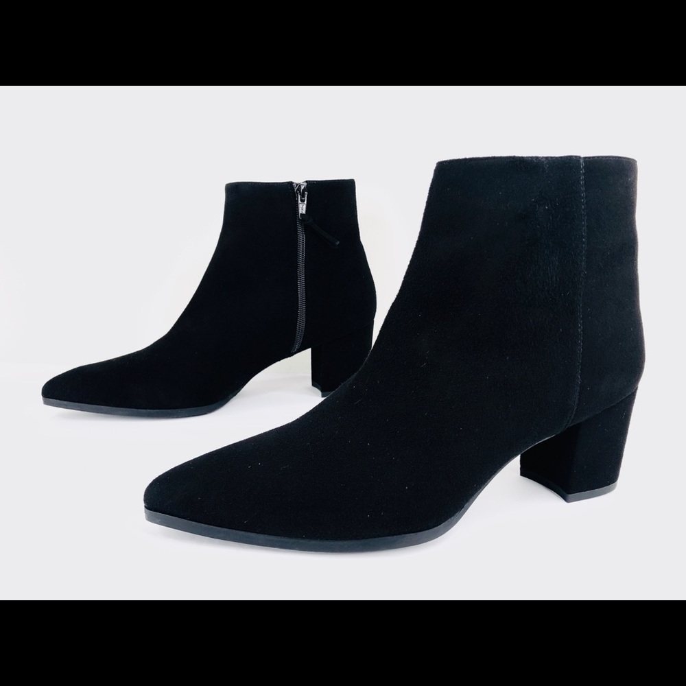 Stuart Weitzman Zepher Suede Ankle Bootie Boots - Picture 4 of 14